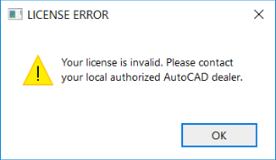 Sua loi autocad bao loi your license is invalid