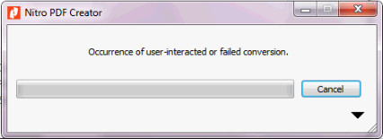 Sửa lỗi Occurrence of user-interacted or failed conversion Nitro Pro