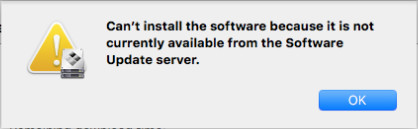 Boot Camp Assistant can not install the software